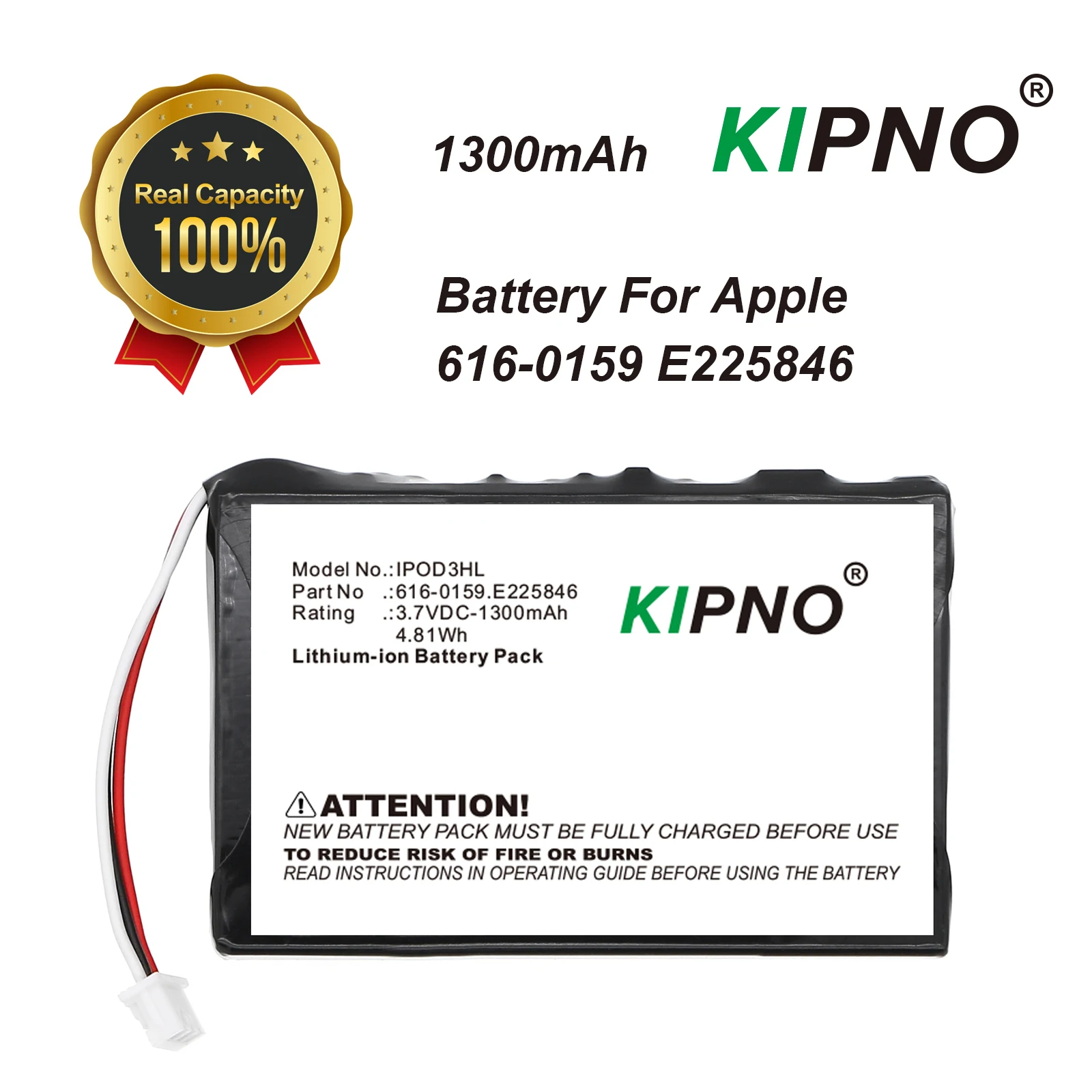 Phone Battery Replacement - 아이팟 3 3G 3세대 A1040 1300mAh