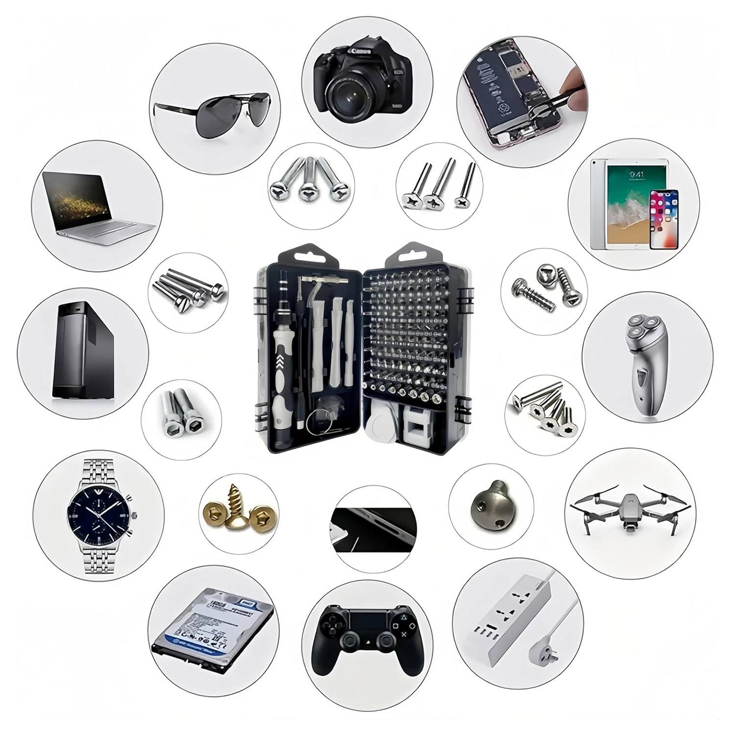 115-in-1 정밀 드라이버 세트, 전자제품, 휴대폰 - Electronic Repair Tutorial 리뷰 및 가격