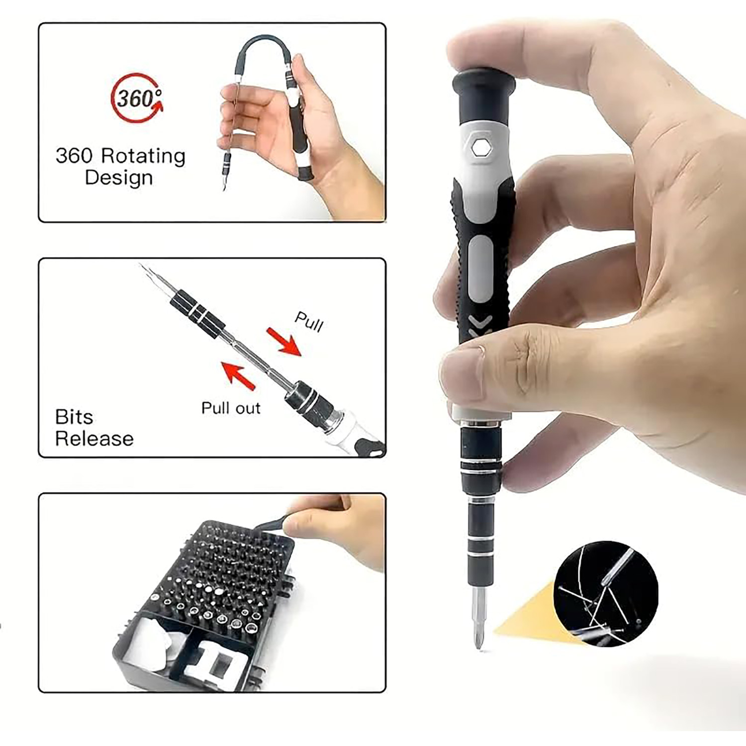115-in-1 정밀 드라이버 세트, 전자제품, 휴대폰 - Electronic Repair Tutorial 리뷰 및 가격